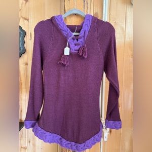 Designer Cashmere Wool Purple Sweater